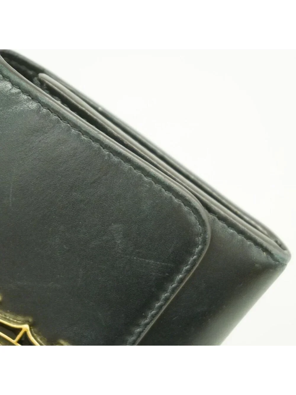 Cartier Coin Case Leather Black Gold